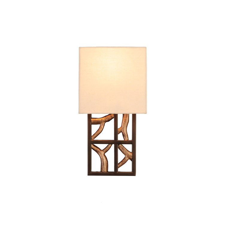 Antique Bronze Nature-Inspired Dimmable Wall Sconce