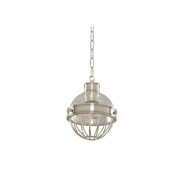 Montauk Polished Nickel Glass Mini Pendant Light
