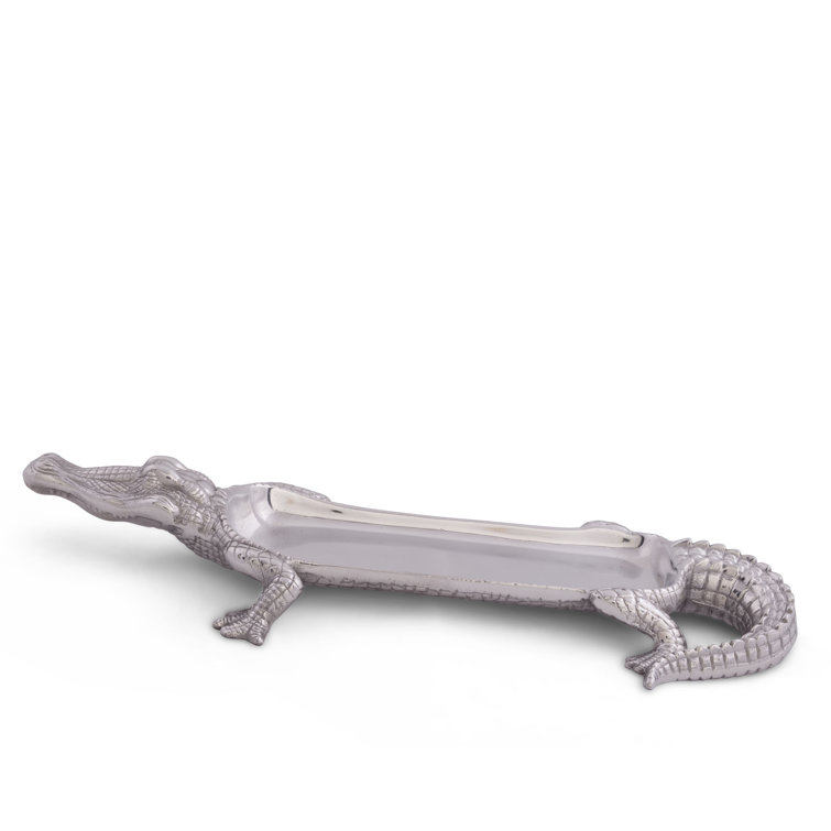 Arthur Court Aluminum Alligator Serving Tray 17" x 7.5"