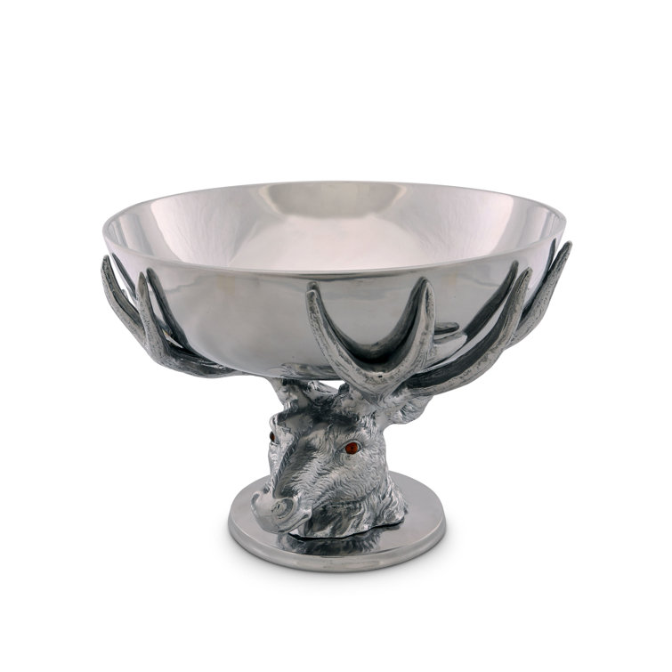 Arthur Court Aluminum Antler Fruit Bowl Centerpiece