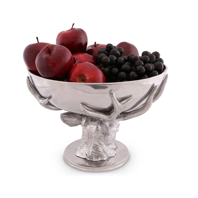 Arthur Court Aluminum Antler Fruit Bowl Centerpiece