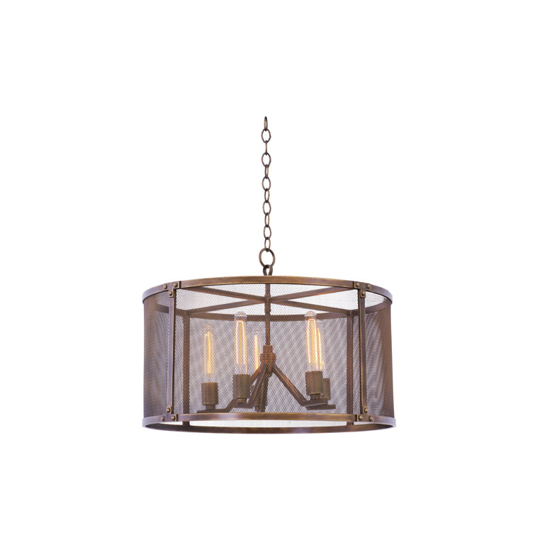 Chelsea Copper Patina 5-Light Drum Pendant