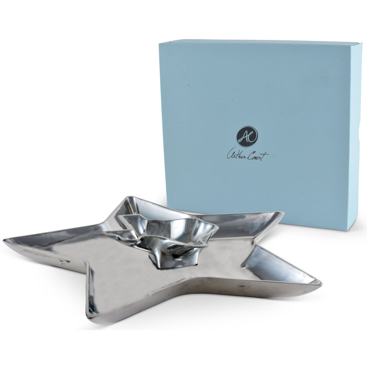 Texas Star Shaped Aluminum Chip and Dip Platter