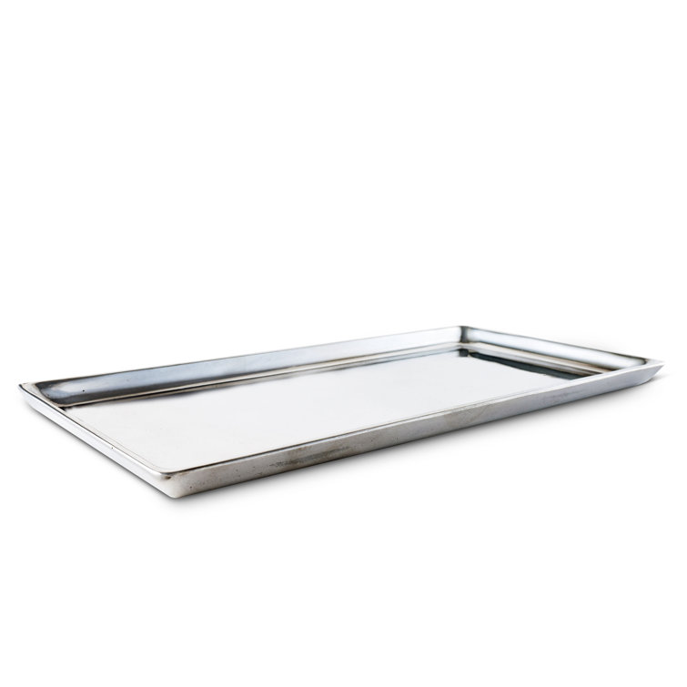 Sleek Silver 6" x 12" Engravable Aluminum Tray