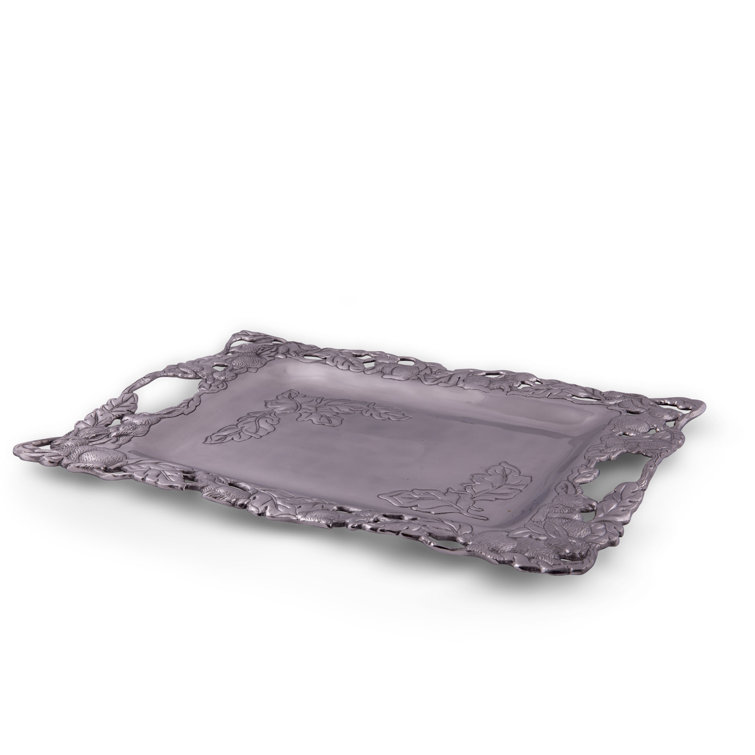 Arthur Court Bunny Aluminum Oval Platter with Handles