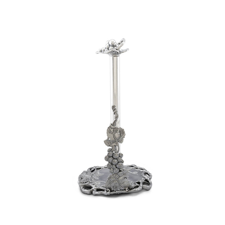 Arthur Court Silver Aluminum Grape Paper Towel Holder