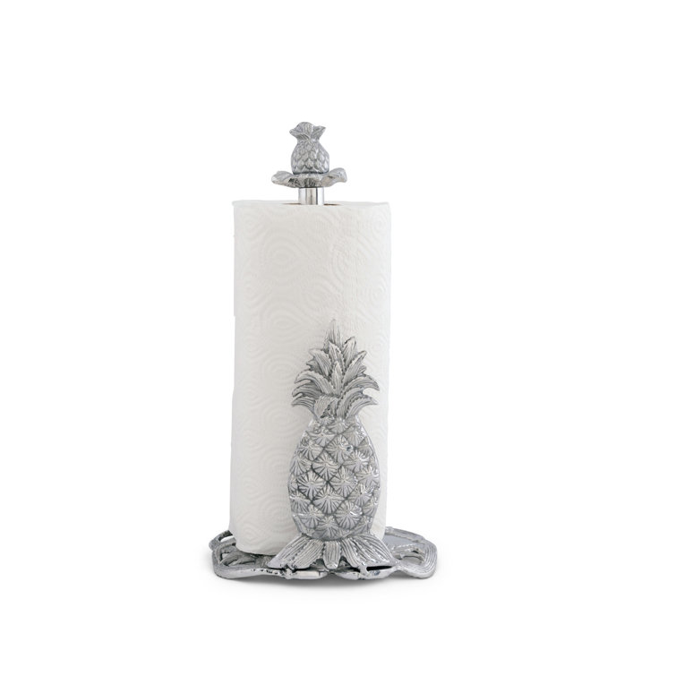 Arthur Court Silver Pineapple Aluminum Paper Towel Holder