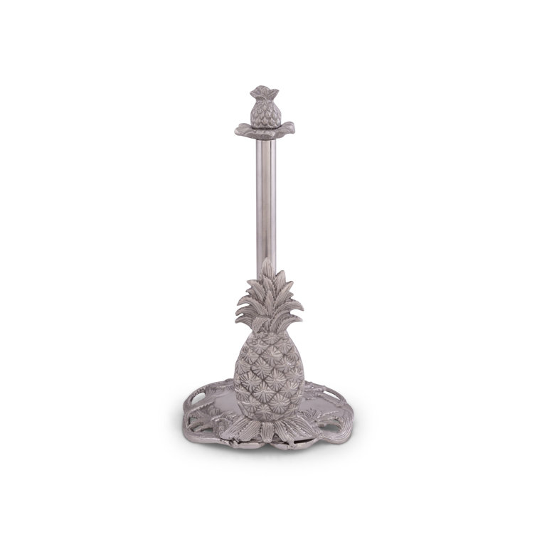 Arthur Court Silver Pineapple Aluminum Paper Towel Holder