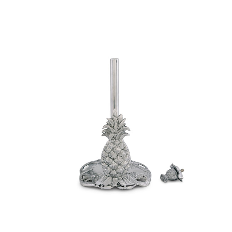 Arthur Court Silver Pineapple Aluminum Paper Towel Holder