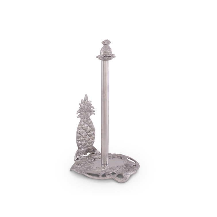 Arthur Court Silver Pineapple Aluminum Paper Towel Holder