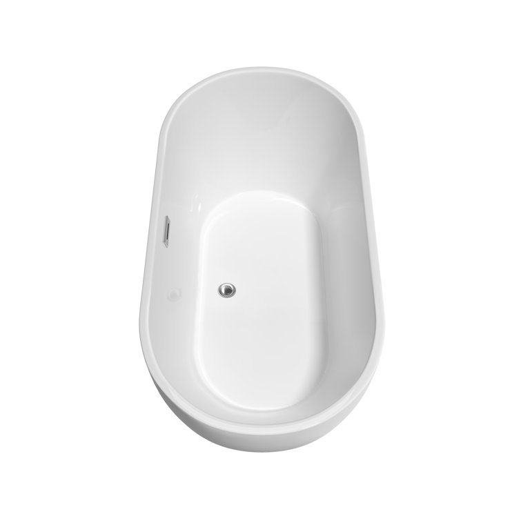 Brooklyn 60'' White Acrylic Freestanding Soaking Bathtub
