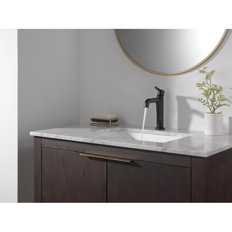 Nicoli Matte Black Single Hole Brass Bathroom Faucet