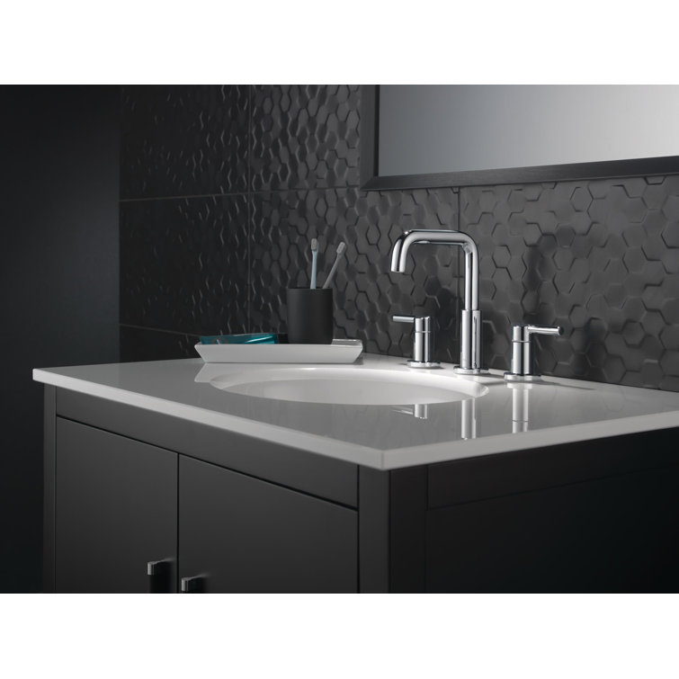 Nicoli Chrome Widespread Bathroom Faucet with Lever Handles