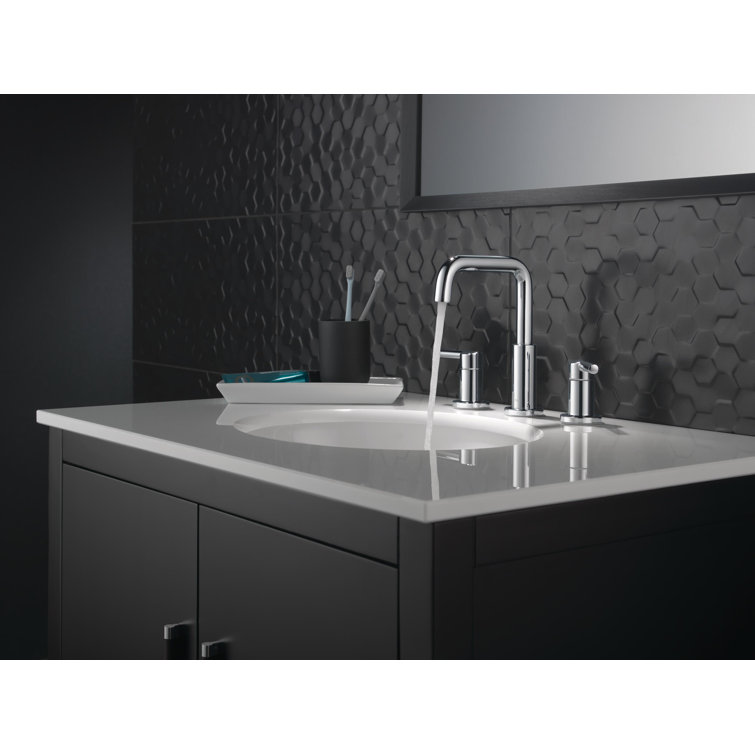 Nicoli Chrome Widespread Bathroom Faucet with Lever Handles