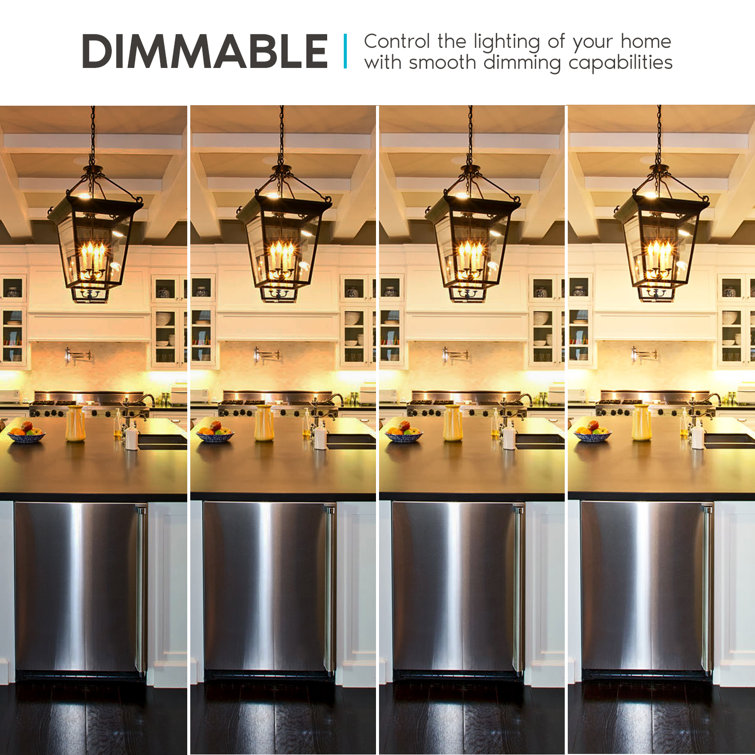 Vintage Clear Glass Dimmable LED Edison Filament Bulbs, 6-Pack