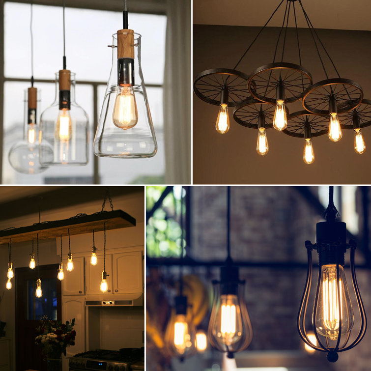 Vintage Style Clear Glass Dimmable LED Edison Bulbs, Warm White