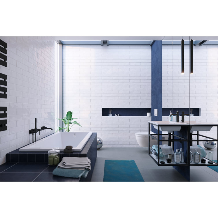 Voltaire 30" White Acrylic Drop-In Bathtub