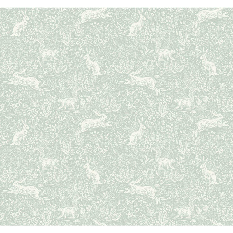 27" Mineral Nonwoven Woodland Fable Wallpaper