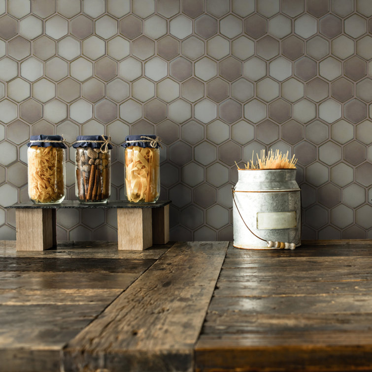 Dove Gray 2" Hex Porcelain Mosaic Tile for Floor and Wall