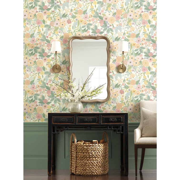 Pastel Floral Peel and Stick Wallpaper Roll