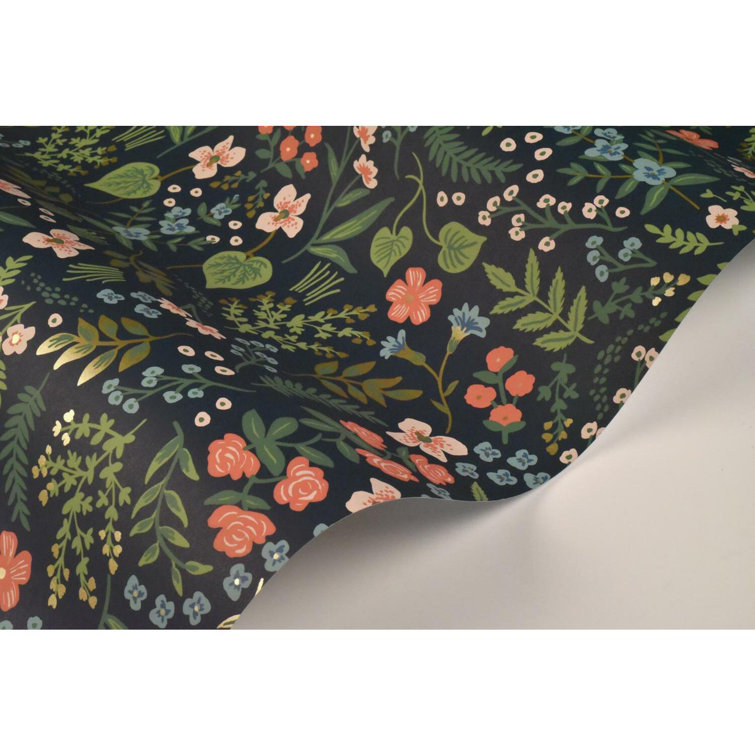 Navy Wildwood Floral Removable Washable Wallpaper