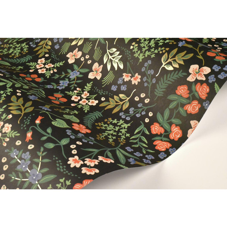 Wildwood Black Multi Floral Removable Wallpaper
