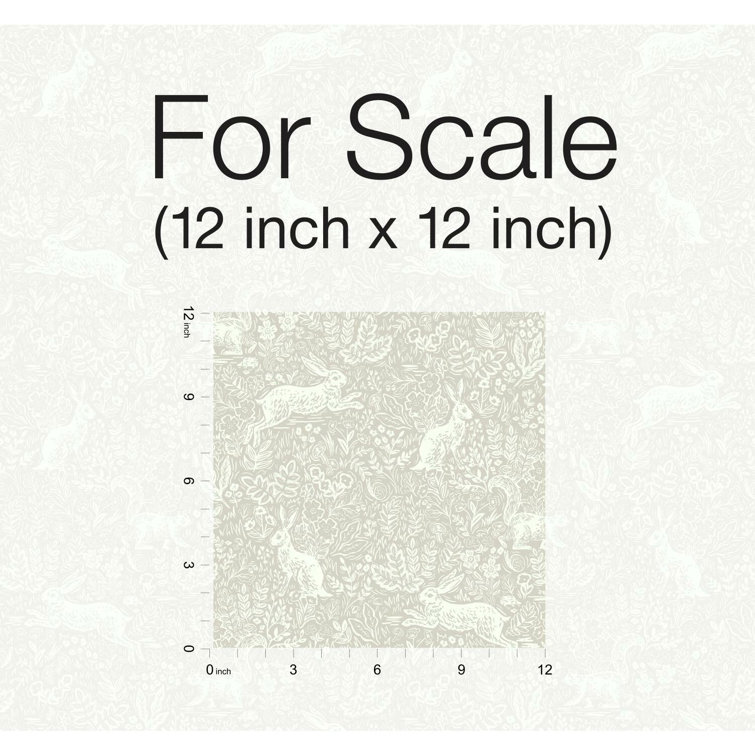 Fable Woodland Creatures Illustrated 27' x 27" Linen Wallpaper