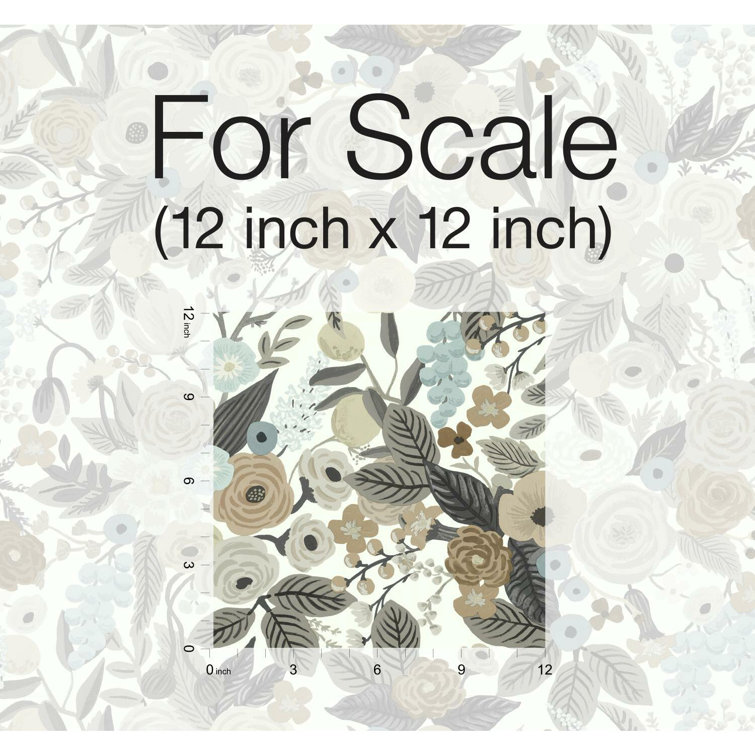 Off-White Floral Peel and Stick Wallpaper Roll