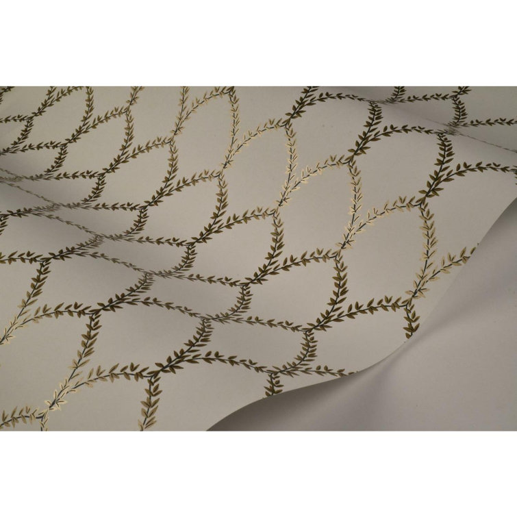 Gold and White Grasscloth Removable Wallpaper Roll