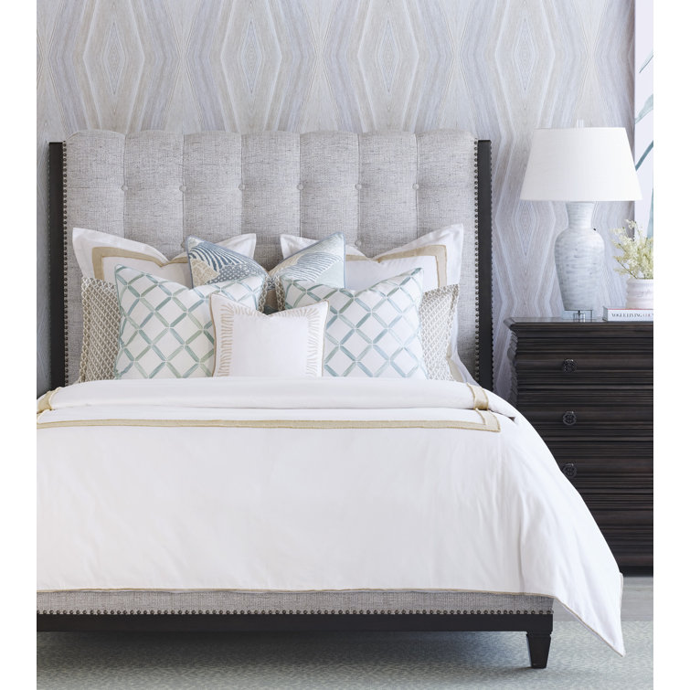 Brentwood Chic Oceanic 100% Cotton Euro Sham with Jute-Trim