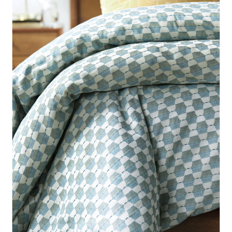 Super Queen Blue Geometric Coastal Comforter Set