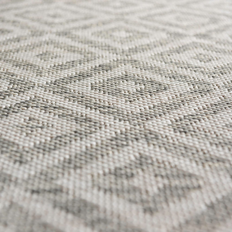 Costa Rica Inspired 7'10" Square Light Gray Outdoor Rug