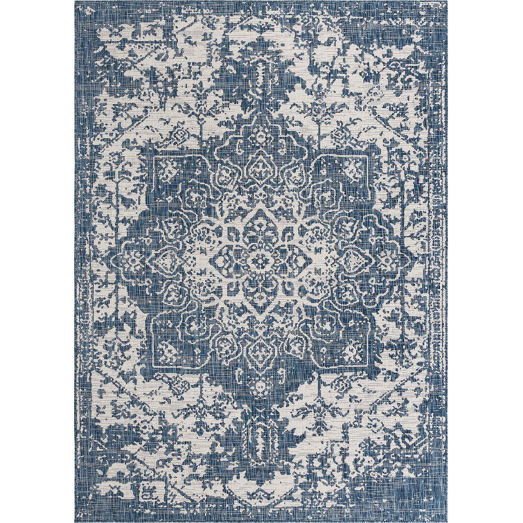 Costa Azure Easy-Care Synthetic Outdoor Rug 7'1" x 10'