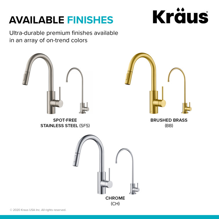 Chrome Modern Pull-Down Kitchen Faucet with Spray