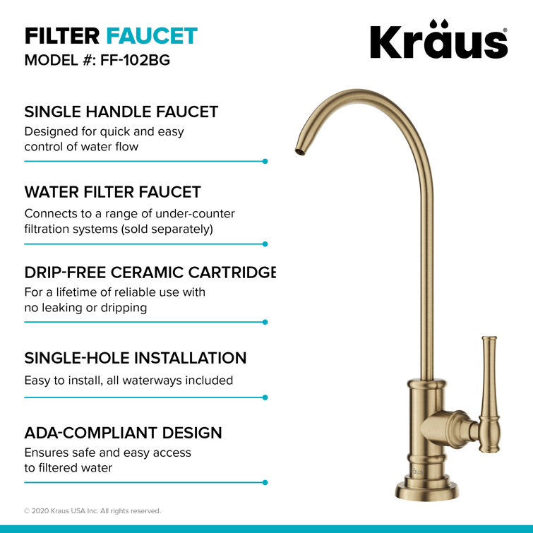 Brushed Gold Stainless Steel Bridge Kitchen Faucet with Pull-Down Sprayhead