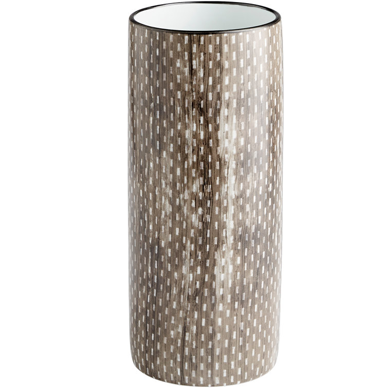 Contemporary Black Porcelain 15.5" Tall Atacama Vase
