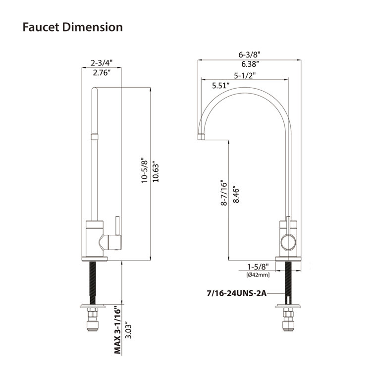 Brushed Nickel High Arc Kitchen Water Filter Faucet