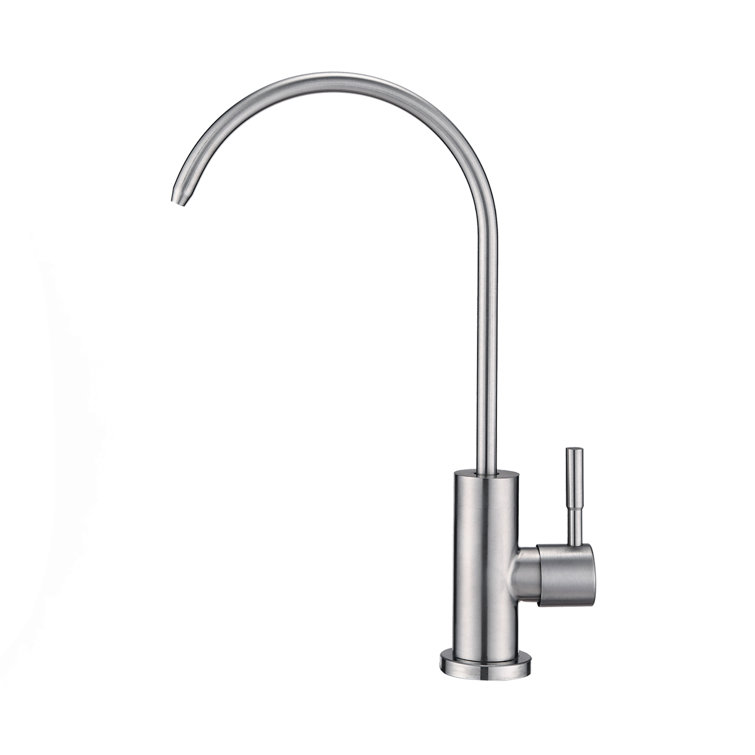Brushed Nickel High Arc Kitchen Water Filter Faucet