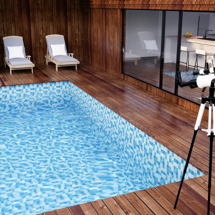 Aquas Blue Square Porcelain Mosaic Tile Sheet