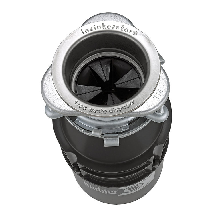Badger Series 1/2 HP Continuous Feed Garbage Disposal in Gray Enamel