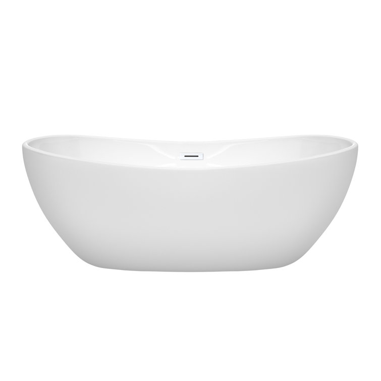 Rebecca 65'' White Freestanding Acrylic Bathtub