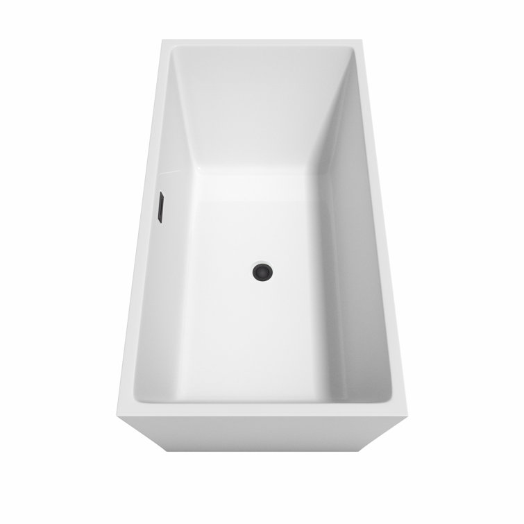 Sara 63'' White Acrylic Freestanding Soaking Bathtub