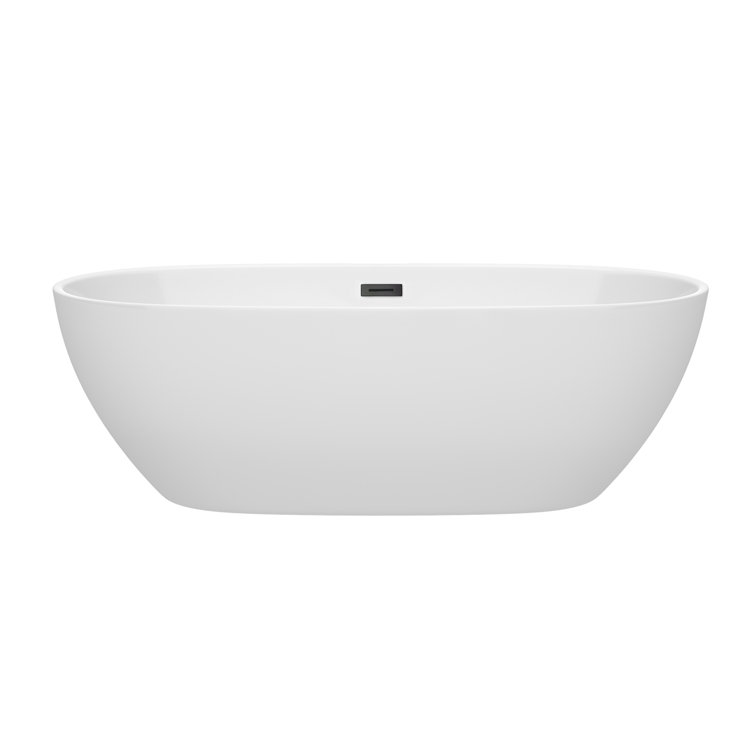 Juno 71'' White Acrylic Freestanding Soaking Bathtub