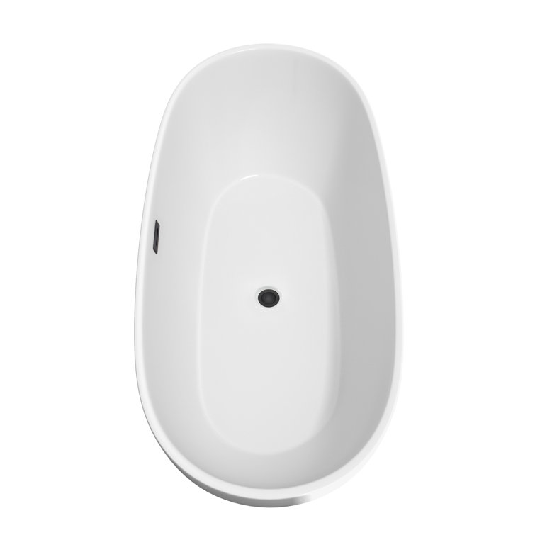 Juno 71'' White Acrylic Freestanding Soaking Bathtub