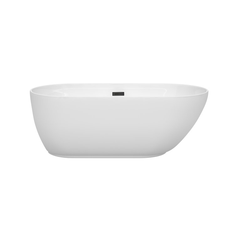Melissa 60'' White Freestanding Acrylic Soaking Bathtub
