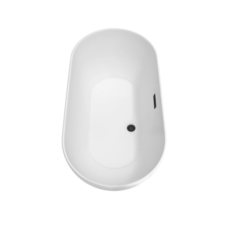 Melissa 60'' White Freestanding Acrylic Soaking Bathtub