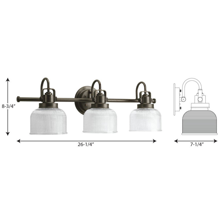 Archie Venetian Bronze 3-Light Bath & Vanity Fixture