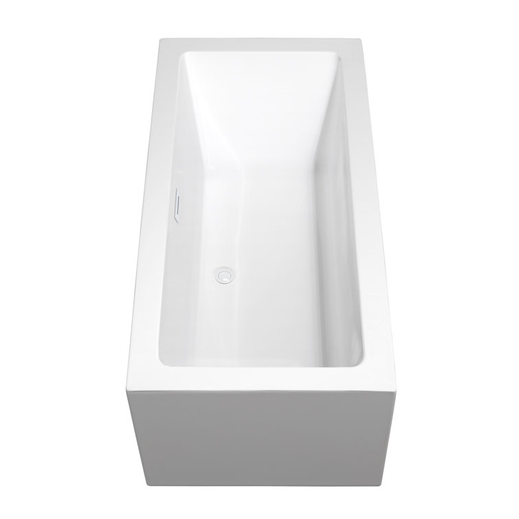 Melody 60'' Shiny White Acrylic Freestanding Bathtub