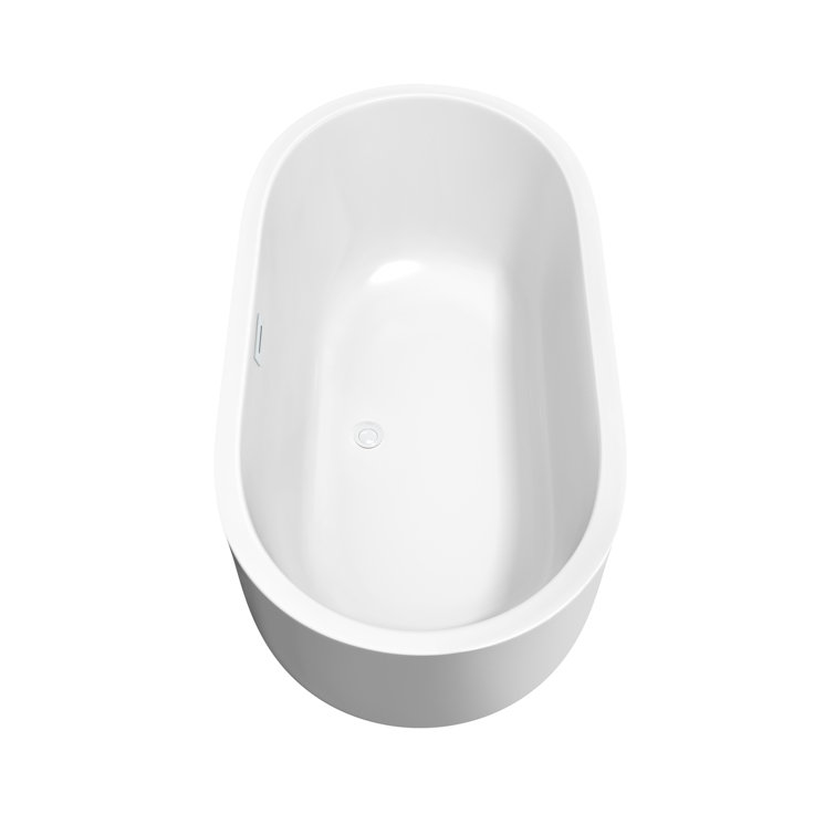 Juliette 60" Shiny White Acrylic Freestanding Bathtub