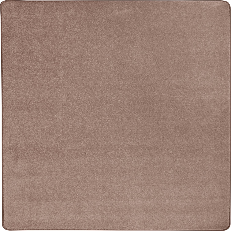 Taupe 6' x 6' Square Tufted Kids Area Rug